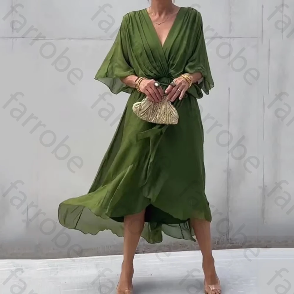 

Элегантные шифоновые вечерние платья с v-образным вырезом, роскошное сексуальное платье макси с поясом, изысканное платье высокого качества для выпускного вечера для женщин по индивидуальному заказу