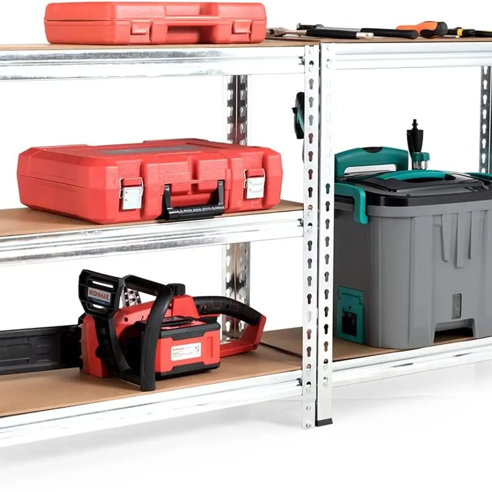 60 Heavy-Duty Adjustable Steel 5-Tier Shelving Unit for Commercial Use, Silver