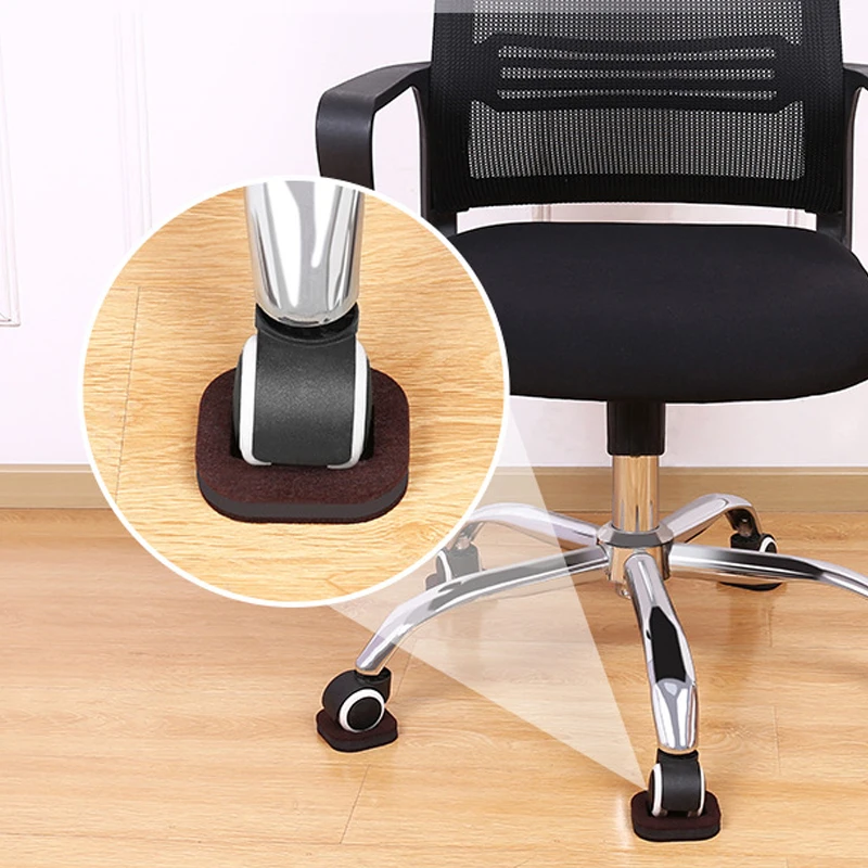 Office Chair Wheel Stopper Furniture Caster Cups Hardwood Floor Protectors Anti Vibration Pad Chair Roller Feet Anti-slip Mat