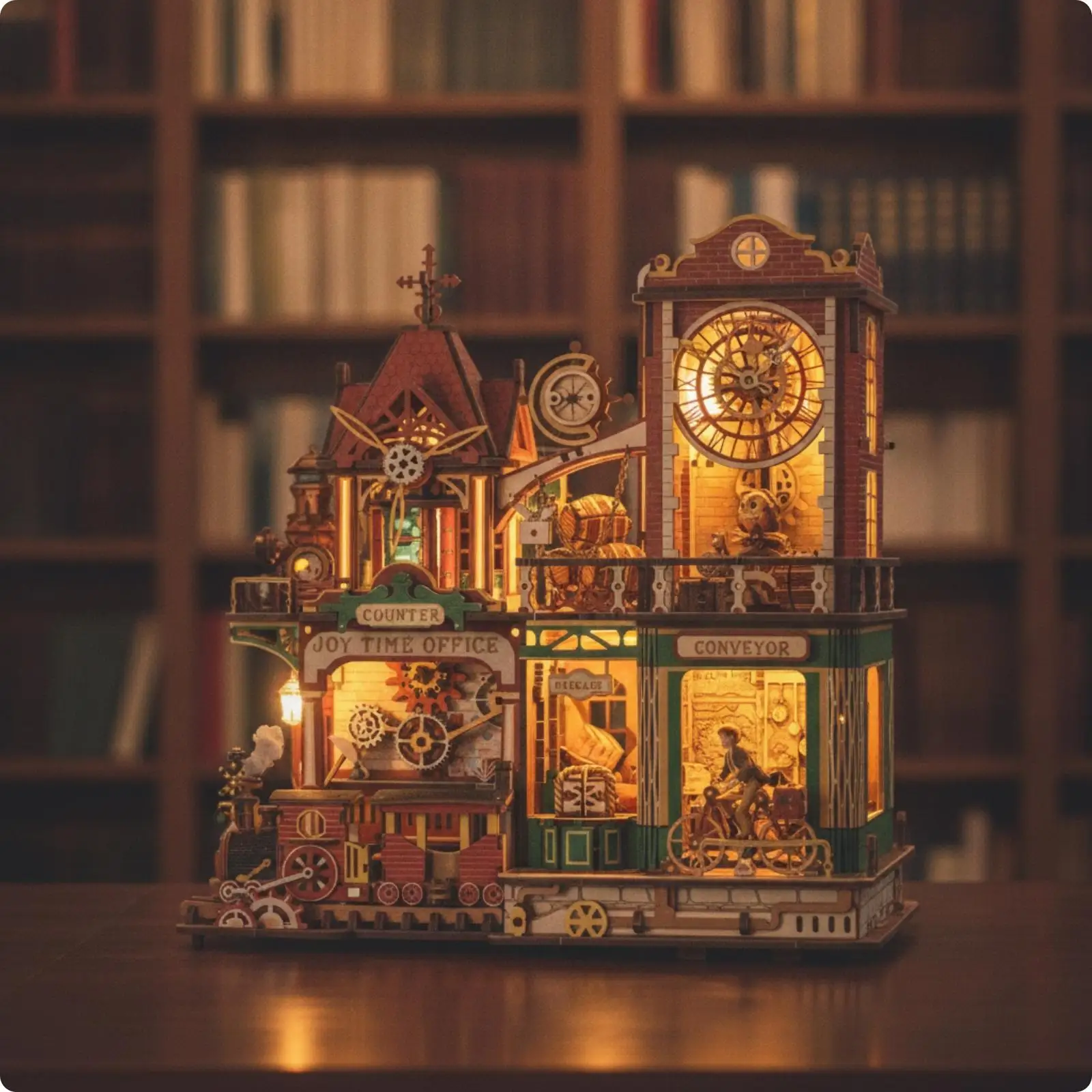 Mechanical Model Kit Retro 3D Wooden Puzzle Charming for Collectors