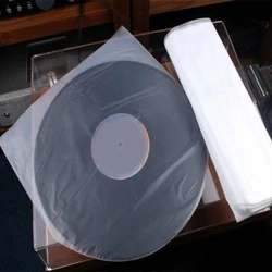 E56B 50 Pack for LP Inner Sleeves Clear Plastic Protective Album Covers for Vinyl Records Perfect for Storage and Travel