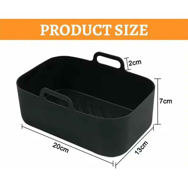 EYFL-2PCS Air Fryer Silicone Liners Non-Stick For Ninja DZ201/ DZ401 Air Fryer Basket Accessories Reusable Air Fryer Liners