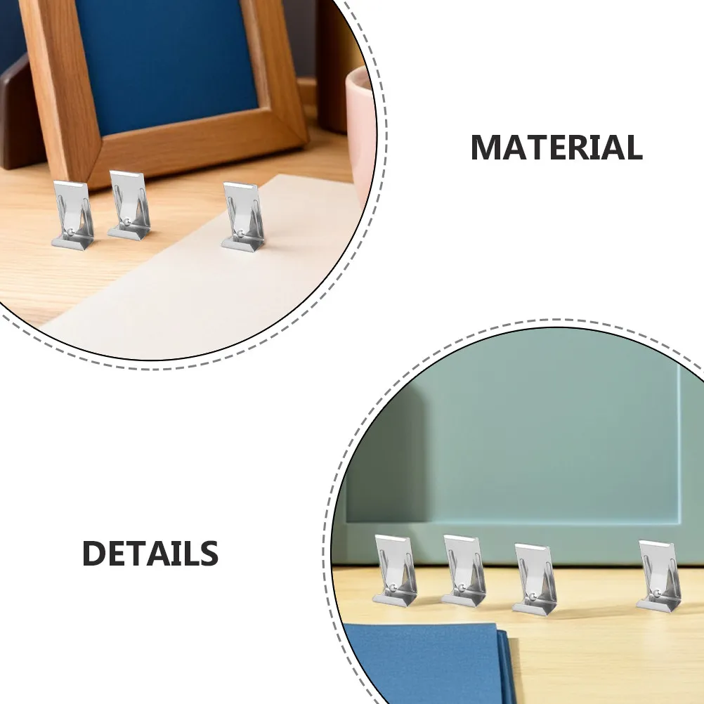 50Pcs Photo Frame Clip Metal Spring Turn Picture Hanger Hooks Sturdy Frame Hanging Accessories for Canvas Wood Frames and 3D