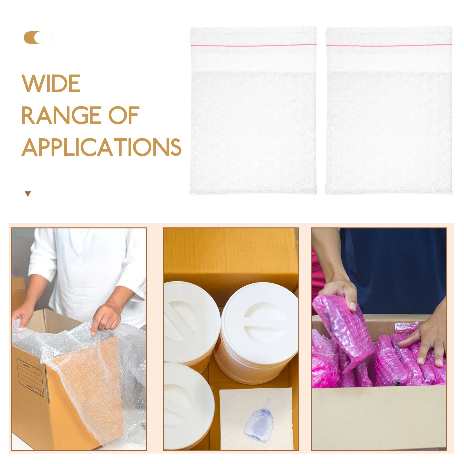 Double Layer Thickened Shockproof Bubble Mailers Self-Seal Packaging for Shipping Moving Storage Cushion Pouches