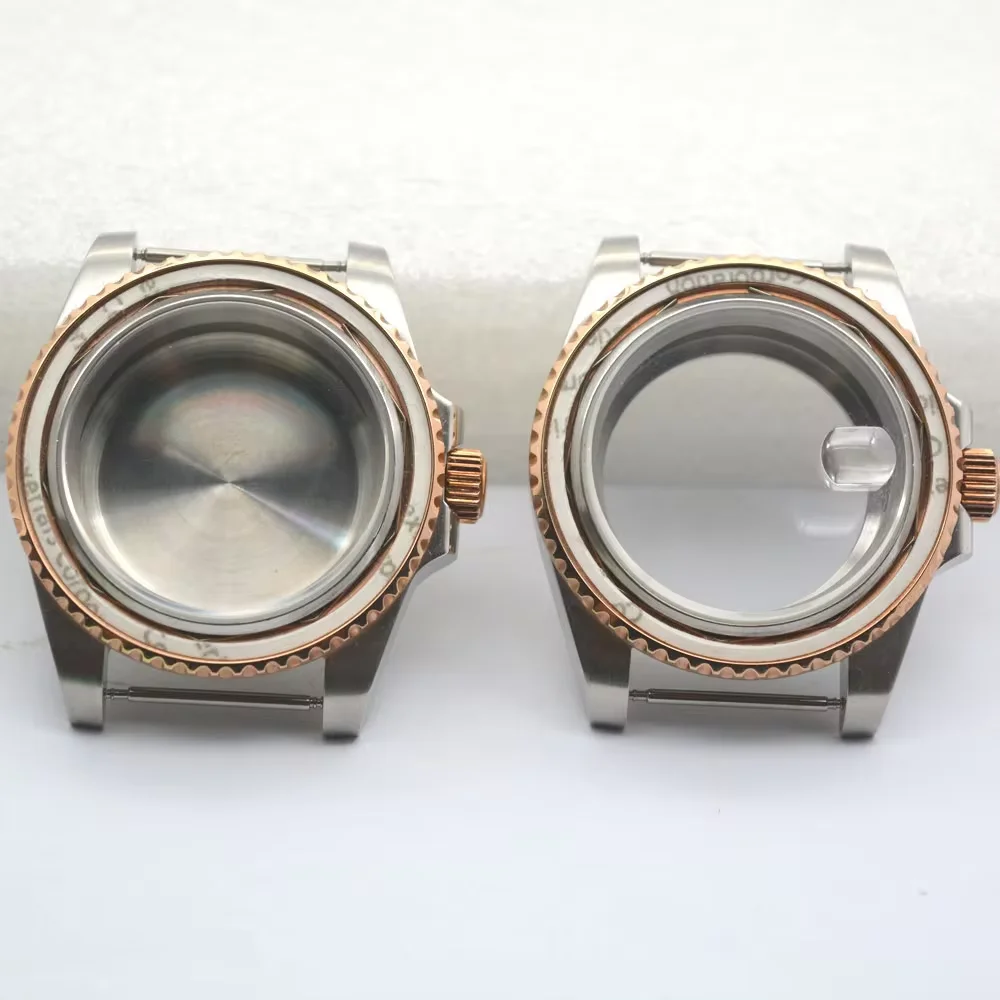 

40mm watch case fit NH35 NH36 ETA2836 2824 PT5000 Miyota 8205 8215 DG2813 3804 movement sapphire glass Solid steel RLX case