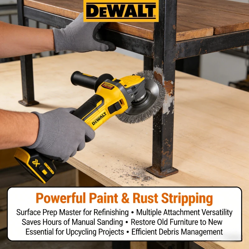 DEWALT DCG409 Brushless 20V Cordless Angle Grinder: 125mm Po