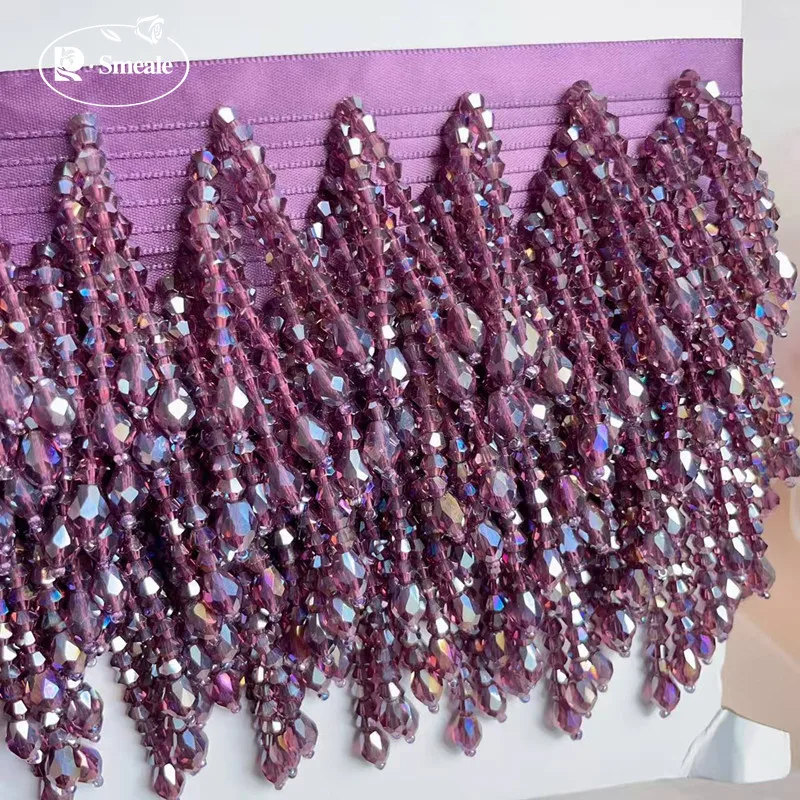 22 kleuren kristallen kwastjes kralen kanten rand. Kwastje kant decoratie schoenen ornamenten veelkleurig hangend kralengordijn