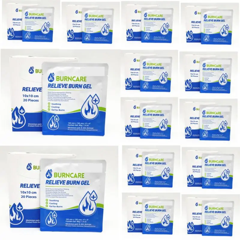 Parche de vendaje para el cuidado de las heridas, botiquín de primeros auxilios para aliviar el vendaje de Gel para quemaduras de hidrogel médico de emergencia