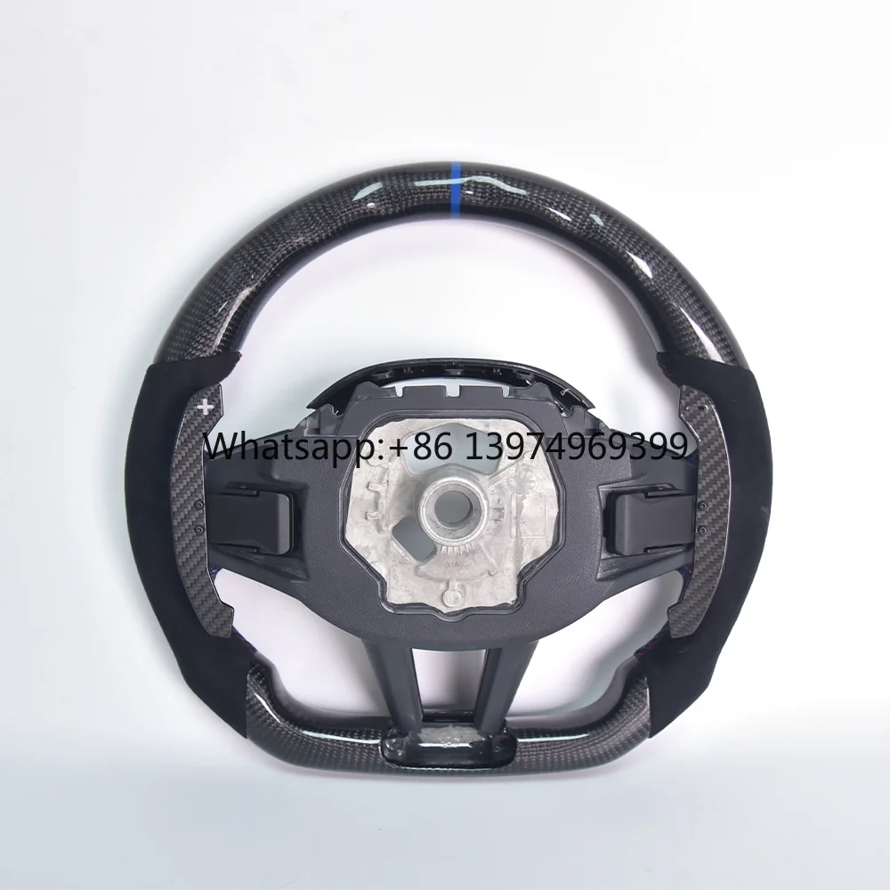 Suitable for BMW G82 M4 Model Modified Carbon Fiber Steering Wheel Assembly Suede Perforated Leather Customized Upgrade
