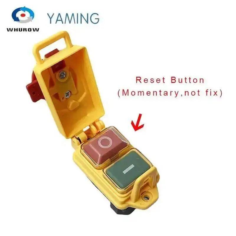 Electromagnetic Switch 4/5 Pin 110V 220V ON-OFF Momentary Reset Push Button With Cover IP55 Waterproof YCZ3-C Replace KJD17