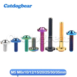 Catdogbear Titanium Bolt M5/M6/x10/12/15/20/25/30/35mm Torx Head Ti Screw For Motorcycle Forks Parts Fasteners
