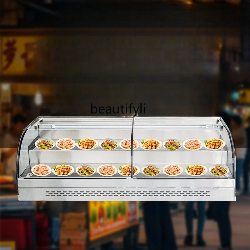 

Desktop Ladder Refrigerated Three-Layer Display Cabinet Mobile Stall Freezer Commercial Fresh-Keeping Cabinet