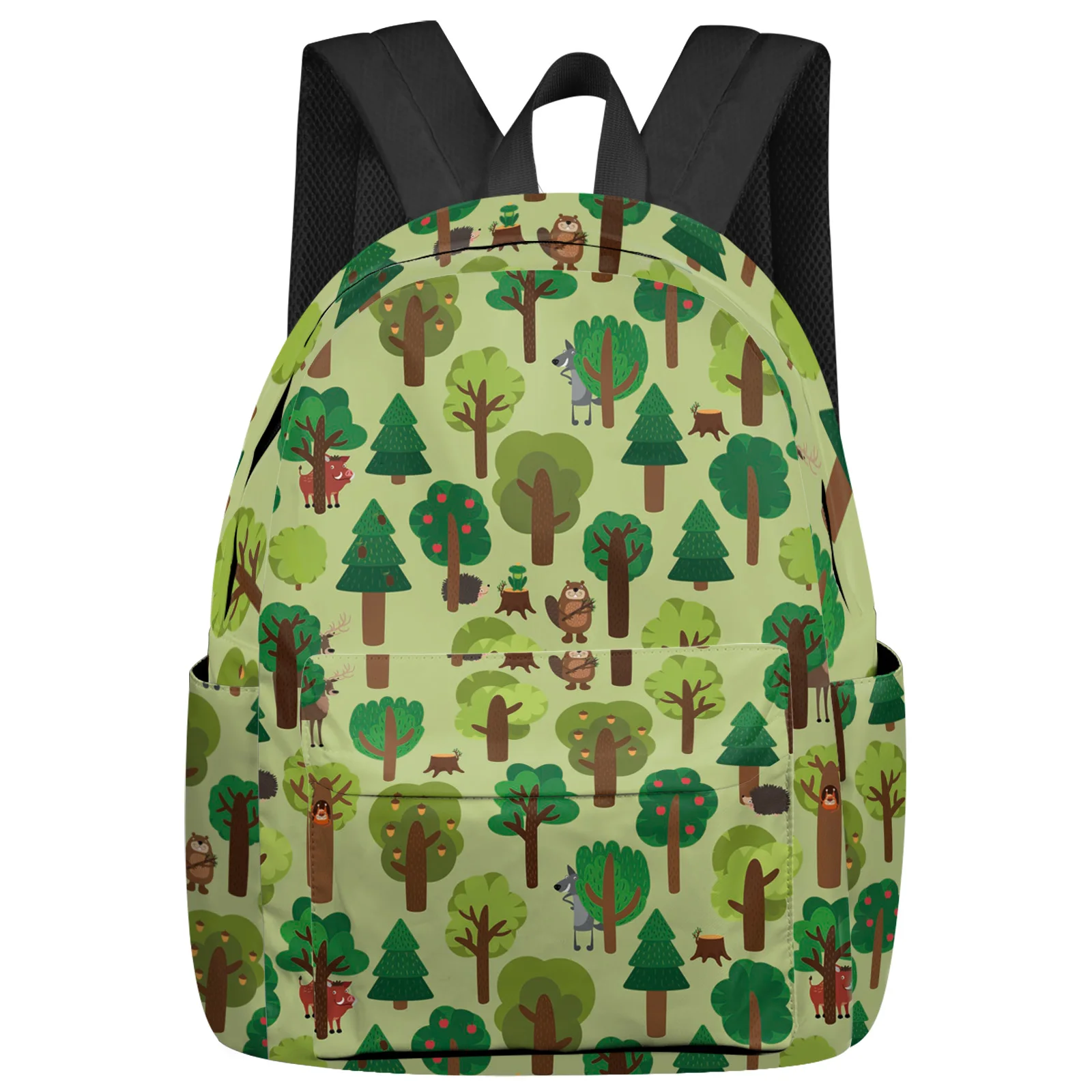 

Forest Animals Cartoon Tile Feminina Backpacks Teenagers Student School Bags Laptop Backpack Men Women Female Travel Mochila