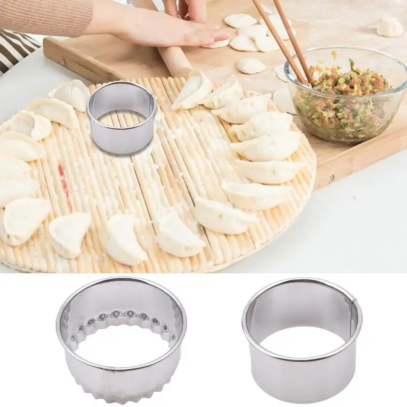 Stainless Steel Dumpling Cutter Cookie Biscuit Pastry Pan Cake Bread Dough Stamps Scone Cutting Tool Kitchen Baking Accessory