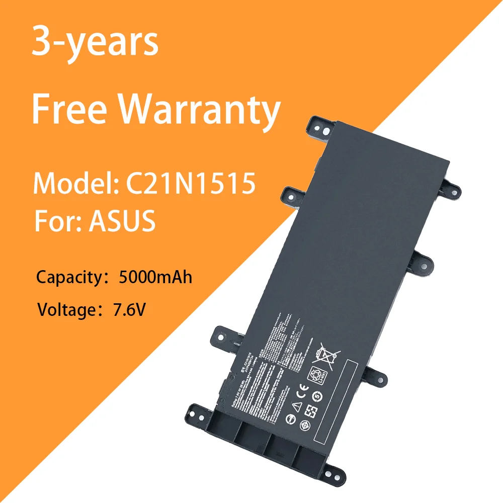 

Аккумулятор для ноутбука 7,6 В 5000 мАч C21N1515, новый для ASUS X756UW X756UQ X756UV X756UV
