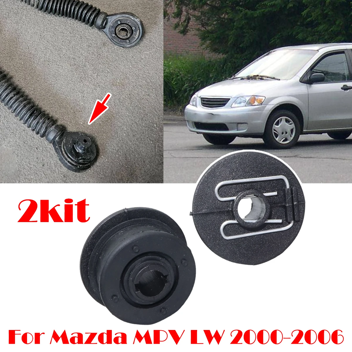 

For Mazda MPV LW 2000-2006 manual transmission Gear Lever Selector Shifter Linkage Pivot Bushing Repair Kit Grommet Shifting fix