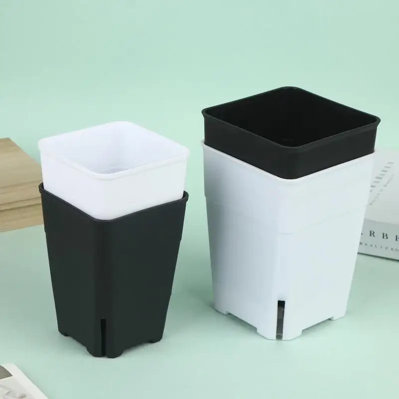 Seedling Pots Square Plastic Plant Seeding Planting Cup Deep Nursery Tree Pot Flower Plant Container Pot Garden Grow Flowerpots view 5