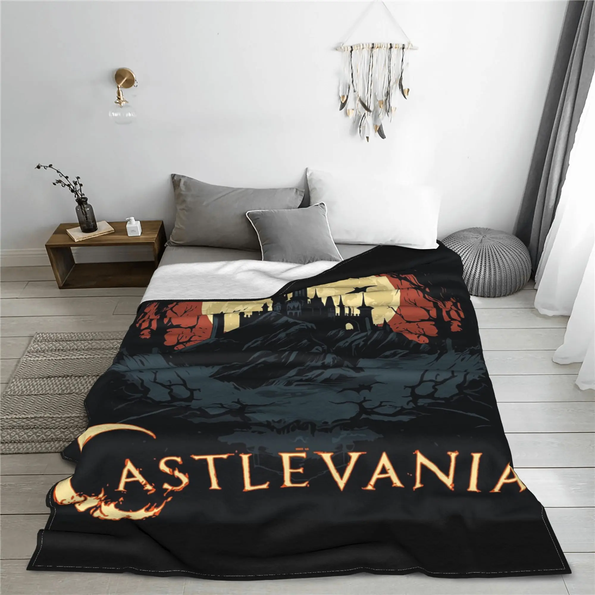 Castle of Darkness Castlevania Blankets Warm Fleece Sofa Throw Blanket for Home Bedroom Office Throws Bedspread Quilt