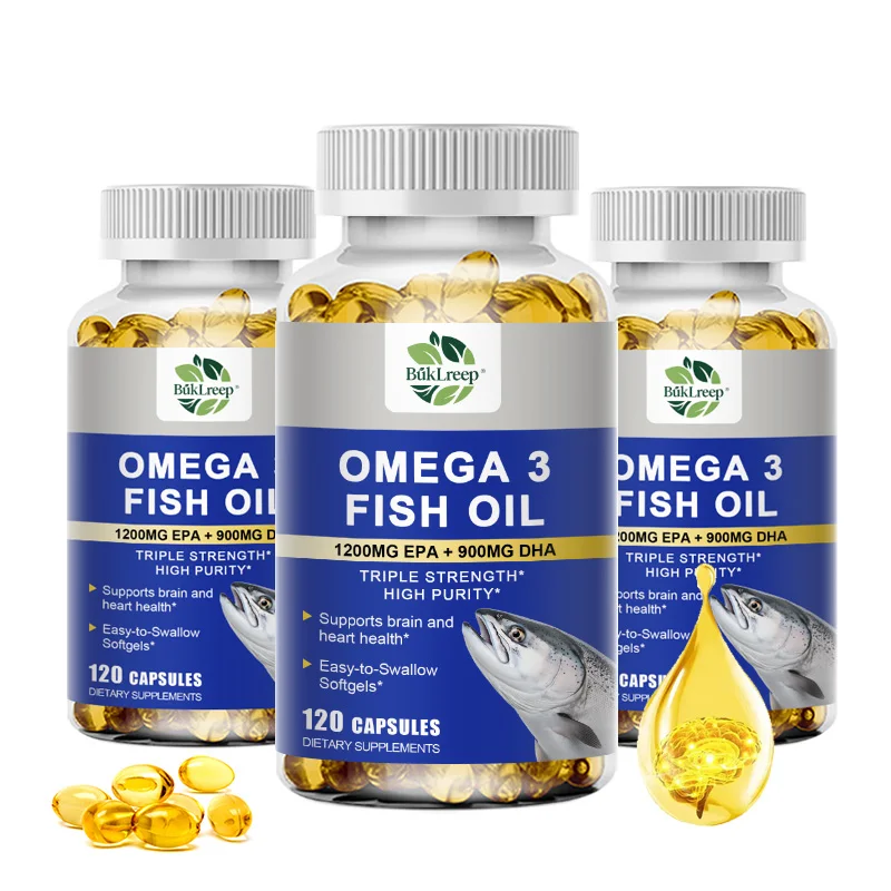 Super EPA - Omega 3 Fish Oil Fatty Acids EPA 1200mg & DHA 900mg Supplement - Support Brain, Cardiovascular, Joints & Skin