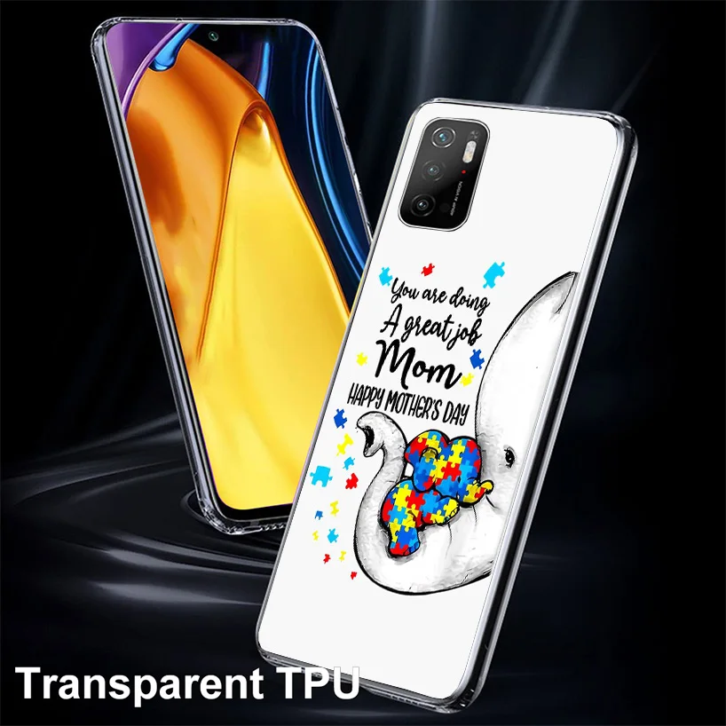 Autism Support Puzzle Phone Case For Xiaomi Poco X3 GT X5 X4 Nfc M5S M3 M2 M4 Pro F3 F2 F1 Mi Note 10 Lite A3 A2 Shell Coque