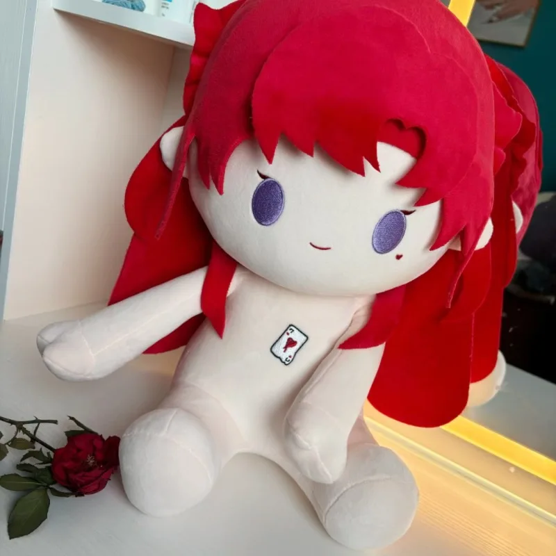 

40cm Thriller Game Seal the Queen of Hearts Cotton Doll Attribute White Six Toys Children Plush Dress-up Plushie Toys Xmas Gift