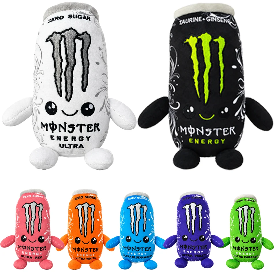 Hot Monster Energy Drink Can Plush Toy Zero Sugar Ultra White Energy Can Shaped Plush Toy Pillow Plush Toy Peripheral Birthday G