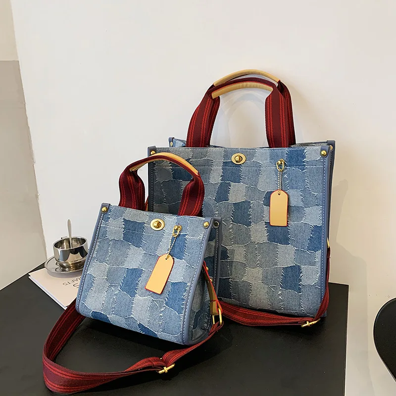 2023 New Large Capacity Denim Casual Fashion Handbags for Women