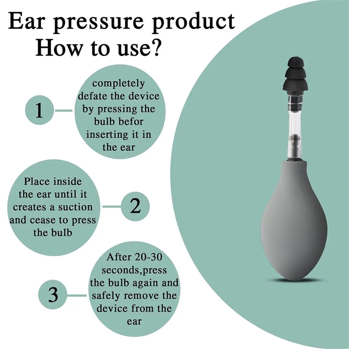 618 Mega Sale Ear Pressure Tool Portable Ear Pressure Relief Suction Device Ear Pressure Relief Tool for Headache Vertigo Travel