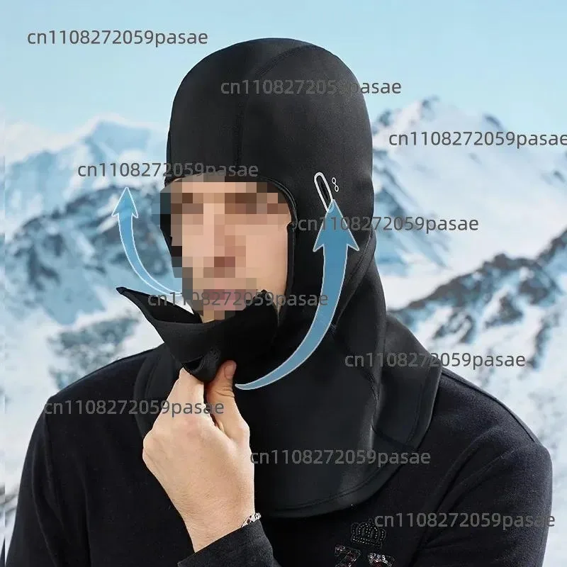 Winter Cycling Skiing Magnetic Headgear  Warm Windproof Face Mask Outdoor Cold Protection Antifreeze Lining