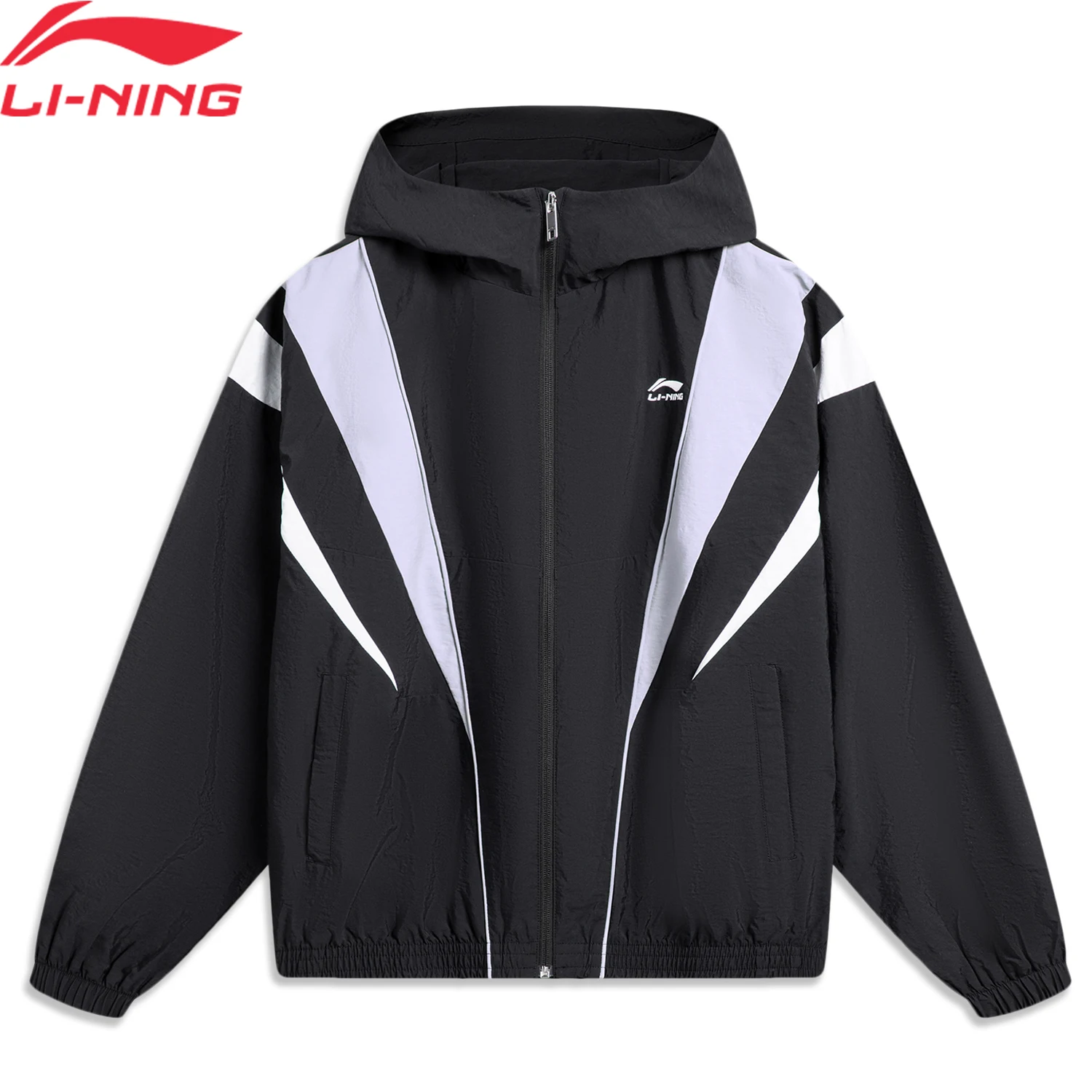 Li-Ning Men Sports Style Hooded Windbreaker Loose Fit Jacket AT PROOF SMART 100%Nylon Pockets Comfortable Leisure Coat AFDU033