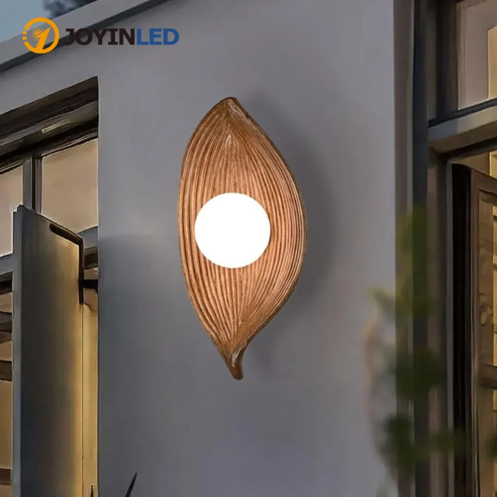 

Vintage LED Leaf Wall Lamp Living Room Background Wall Sconces Corridor Bedroom Bedside Decorative Home Indoor Lighting