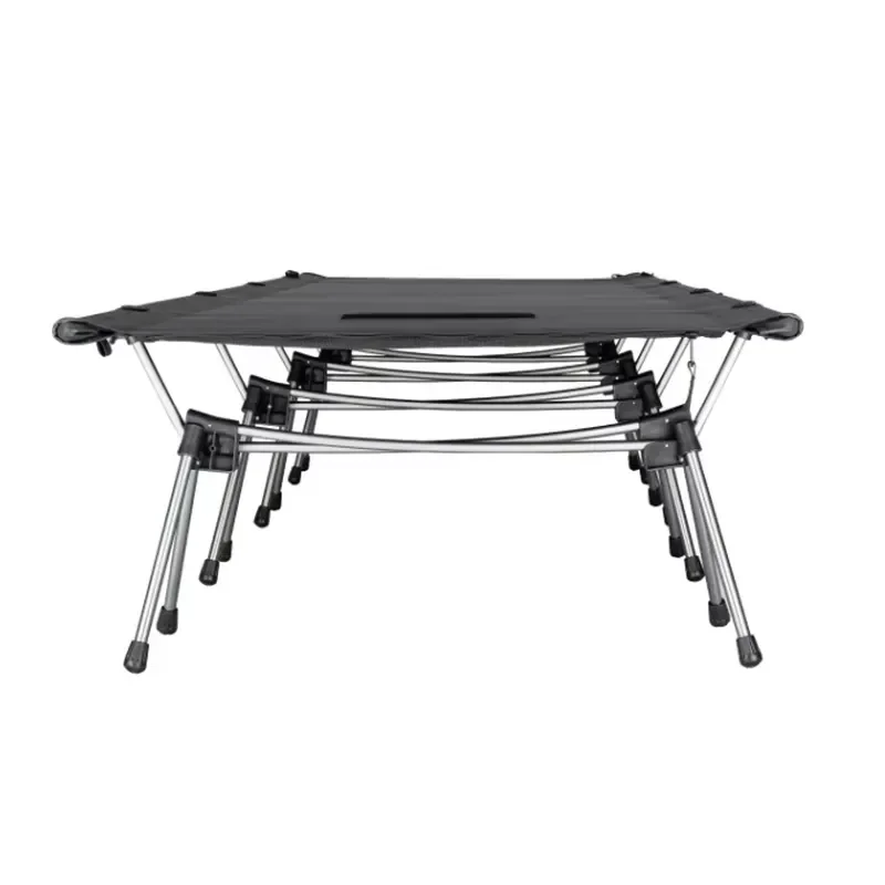 Portable Aluminum Folding Crib for Outdoor Travel Lightweight Metal Bed Frame for Kids and Adults Compact Design Easy