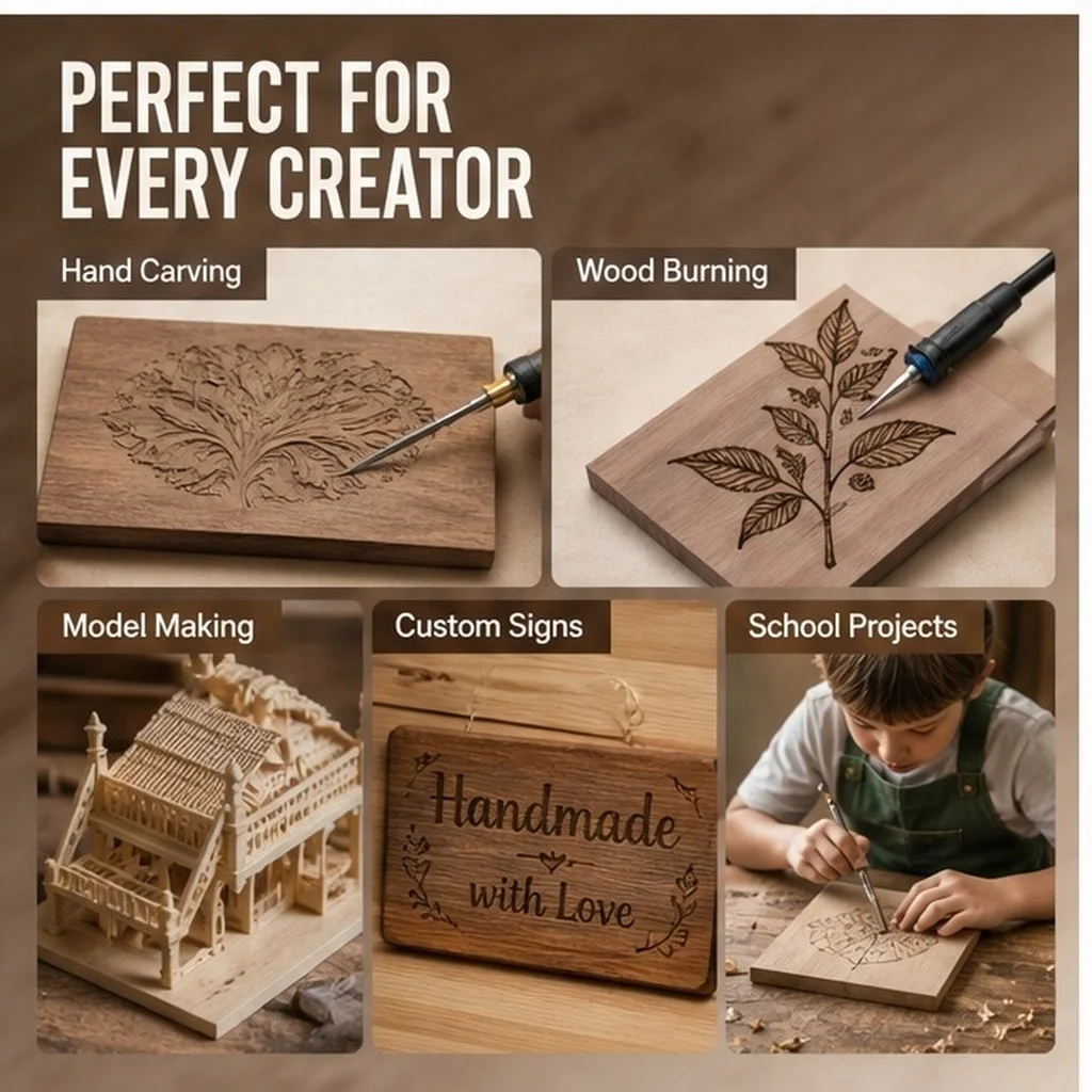 10Pcs Solid Wood Carving Materials Walnuts Veneer Sheets Engraving Plywood Diy Natural Hardwood Craft Table Top Thick Panels