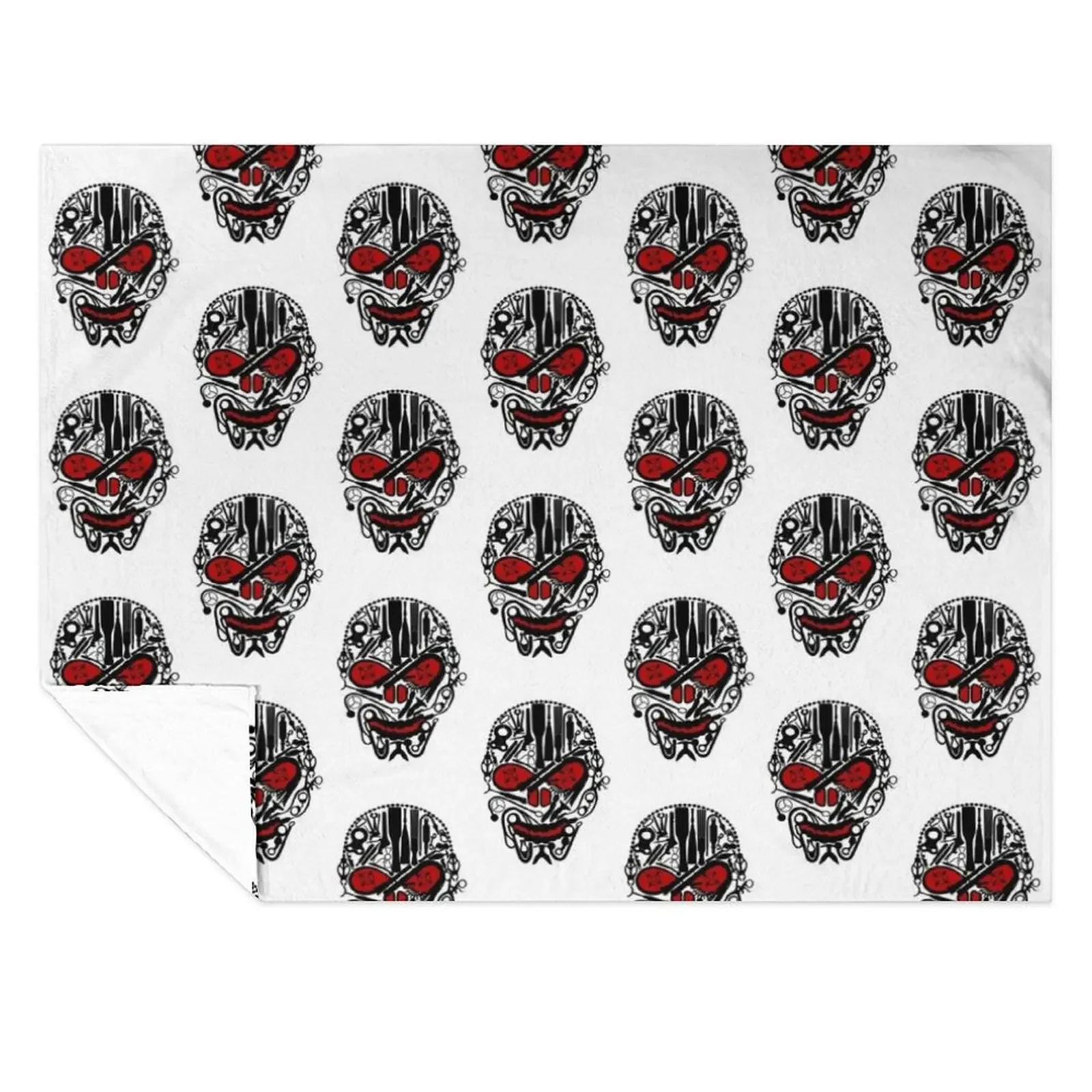 

Kink Skull Throw Blanket Hairy Custom Large For Sofa Thin Blankets