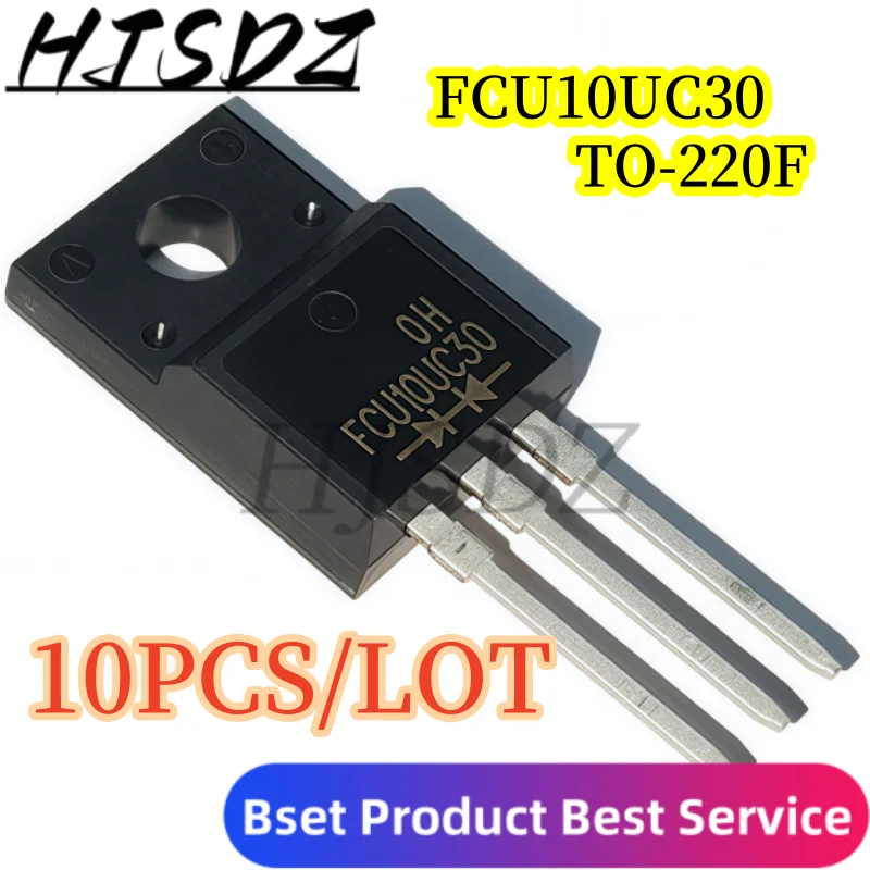 【10-50-100PCS/LOT】FCU10UC30 N-Channel MOSFET 300V 10A TO-220F Insulated Package Low Fast Switching Original New Stock