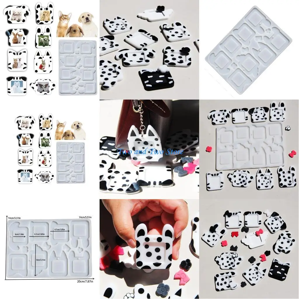 HX6F قالب حلية تعليق صورة حيوان قوي، قوالب إطار صور حيوانات سهلة التنظيف للمجوهرات والإكسسوارات الإبداعية