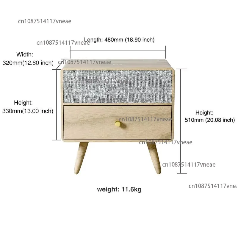 HOMEMORE Modern Hotel Furniture Brown Storage Drawer Safe Corner Smart Speaker Wireless Charge Night Stand Bedside Table
