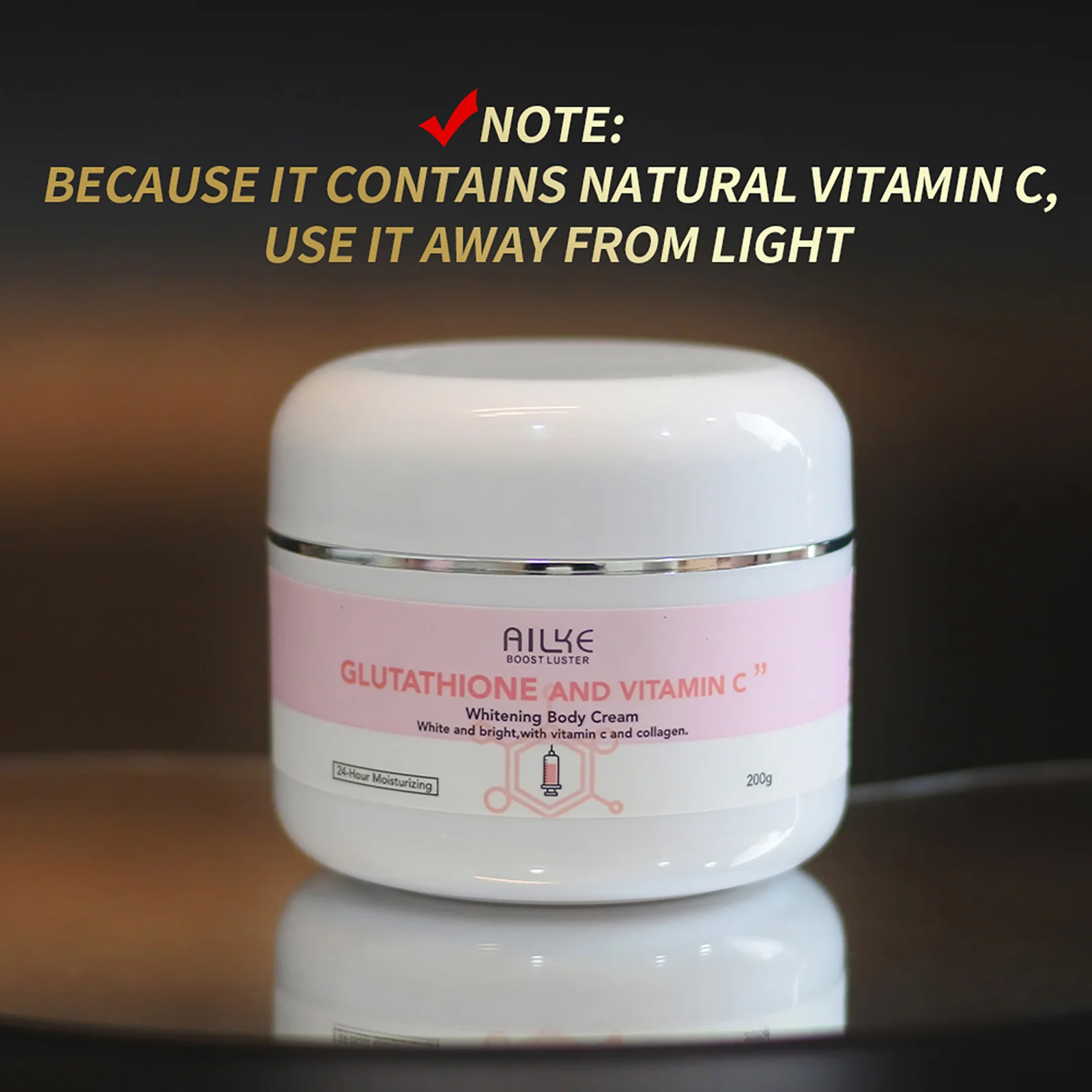 AILKE Whitening Facial Skin Care Lotion Moisturizing Cream Body Shea Butter Glutathion Vitamin C For Women Black Skin Face Set