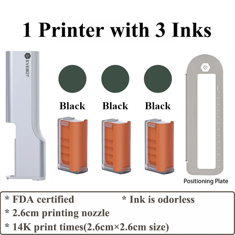 Evebot 食品グレードのポータブル PrintPen ハンドヘルド