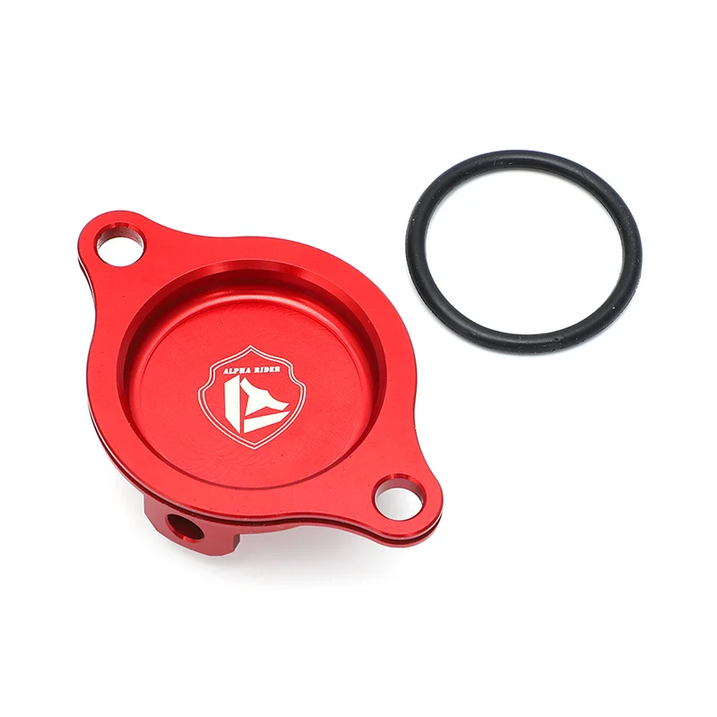 CNC Aluminum Oil Filter Cover Red Anodized For HONDA TRX450R TRX450ER 2006-2014 CRF450R CRF450X