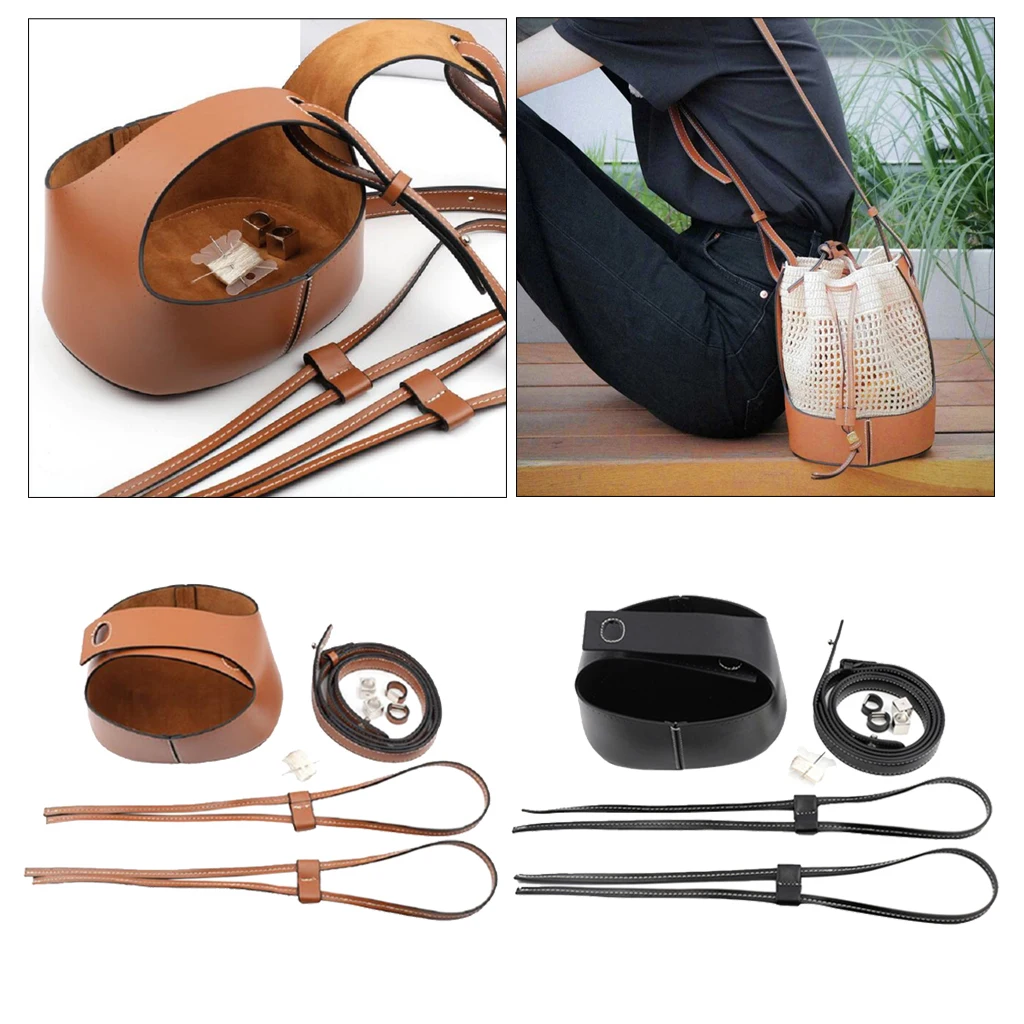 DIY Leather Knitting Crochet Bag Bottom Base for Shoulder Buckle Bag Making Set