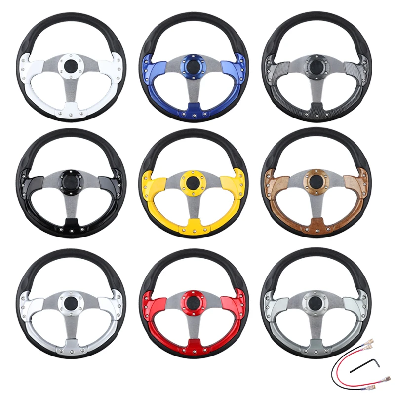 Universal 14 inch 350mm  Racing Car PVC Modification Mini Drifting Steering Wheel