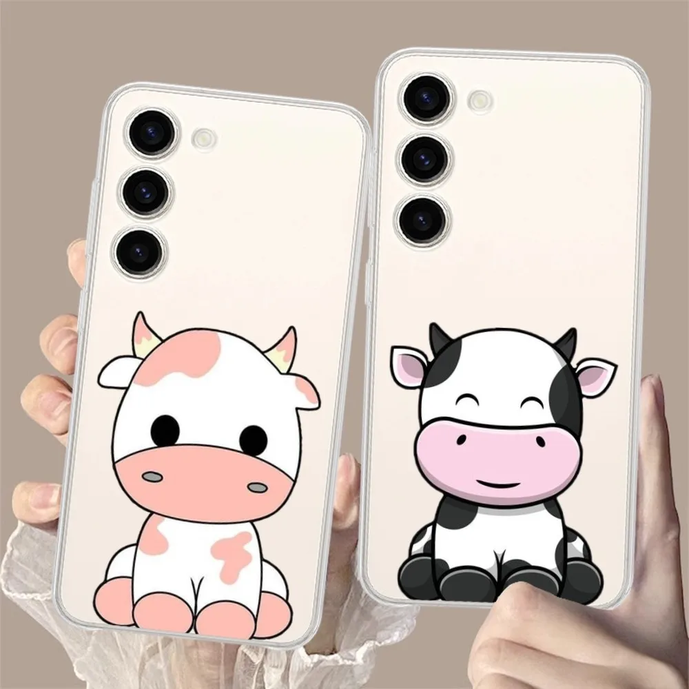 cartoon cow Phone Case for Samsung Galaxy S8 8S G950F G950 A91 A80 A73 5G A72