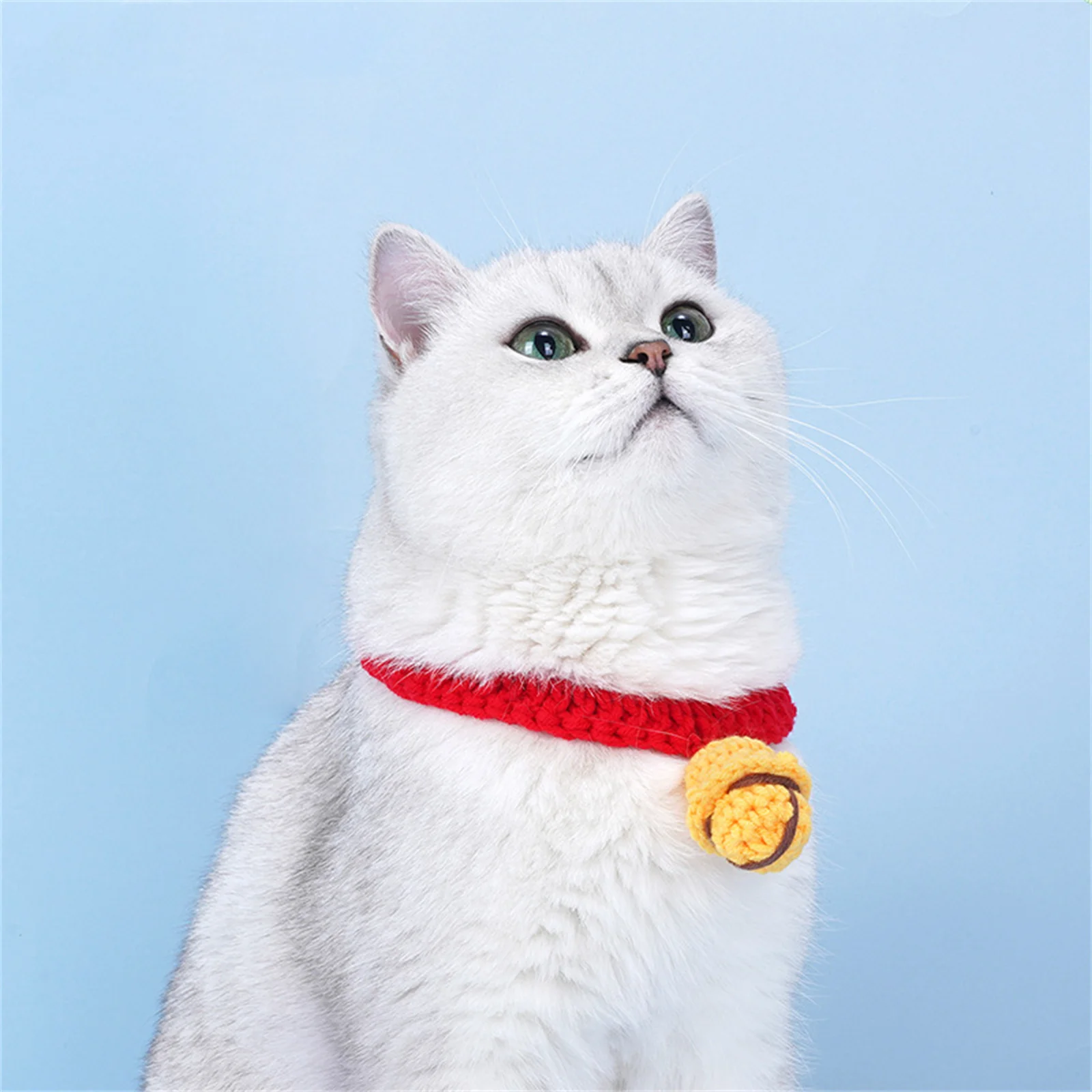 

Knitted Bell Pattern Collar For Cats And Dogs Bow Tie Pet Scarf Adjustable Pet Collar Puppy Party Decoration Landing Cute