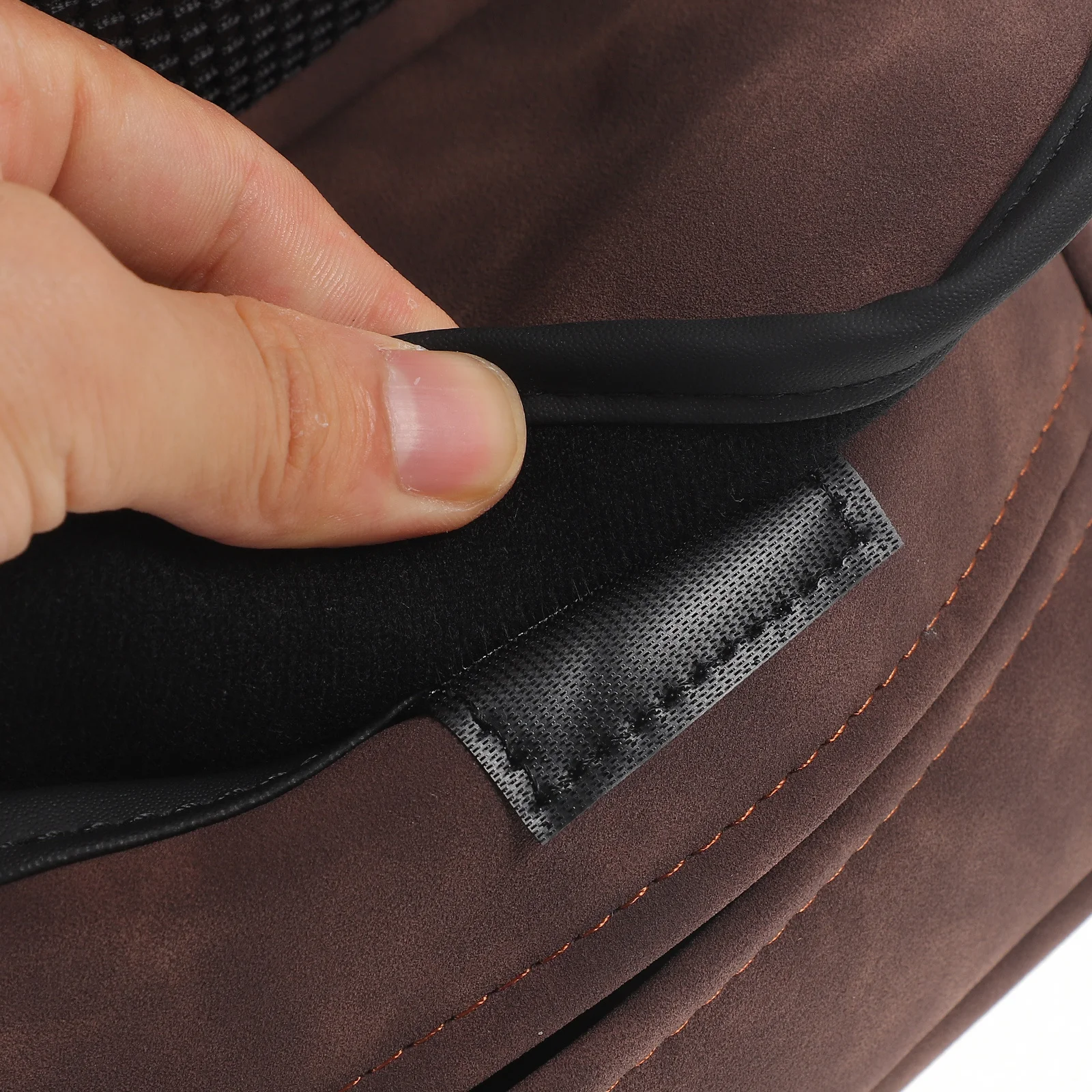 

Luxury Pu Car Organizer Between Seats Multi Pocket Storage Bag Front Seat Handbag Holder Aluminum Alloy Frame Durable