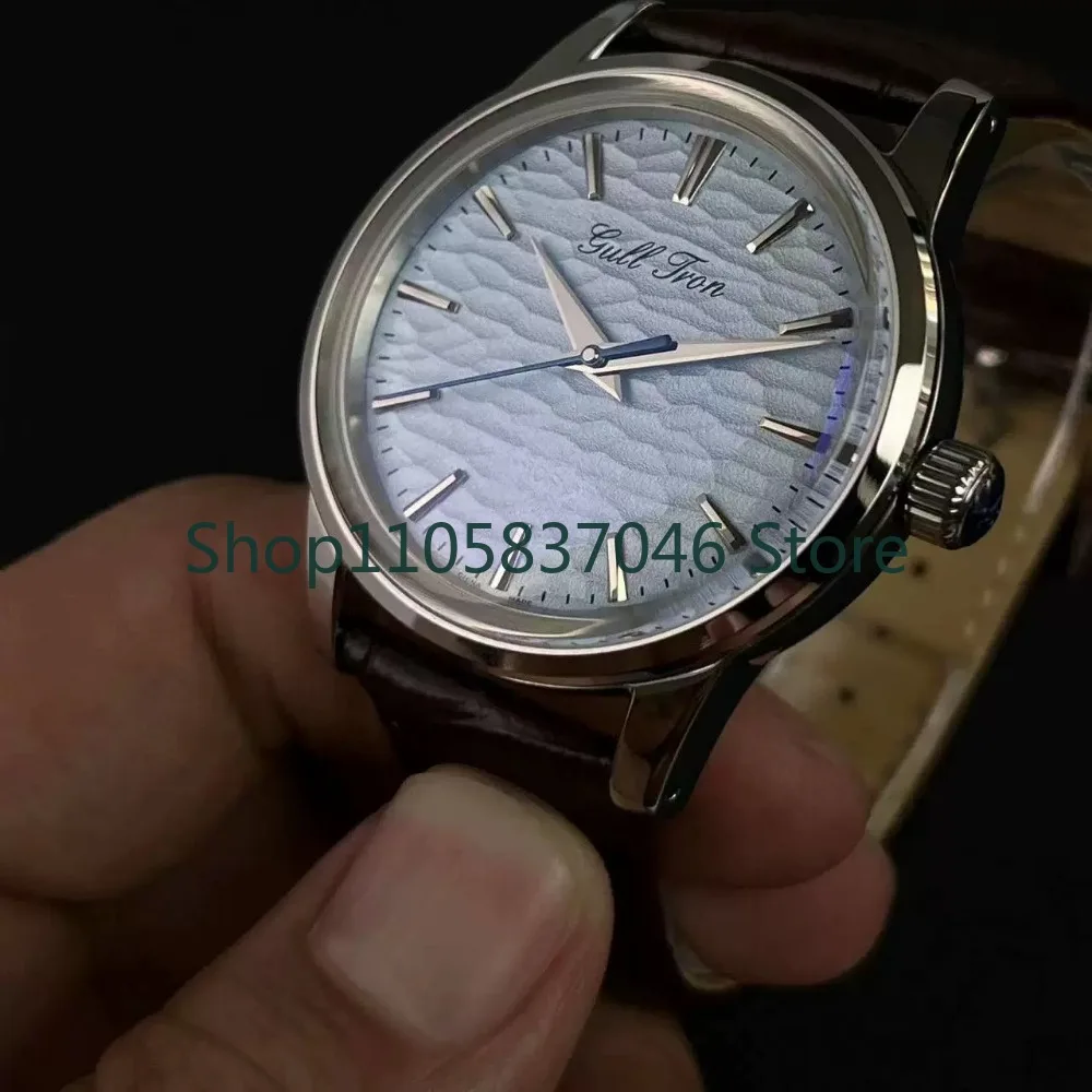 Men's watch with real cream dial, multi sided scale polishing, 2130 automatic mechanical men's watch, bubble , steel belt
