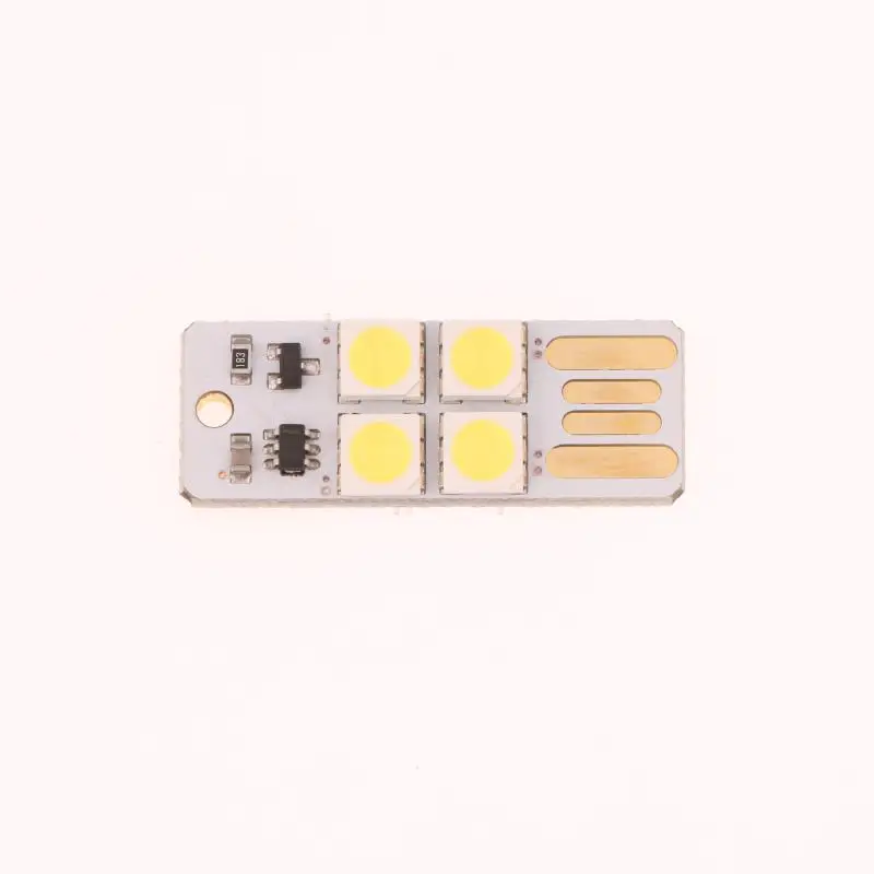 1/5PCS Mini Pocket Card Power Keychain Night Light USB LED Bulb Book Light For Laptop PC Powerbank Night Lamp