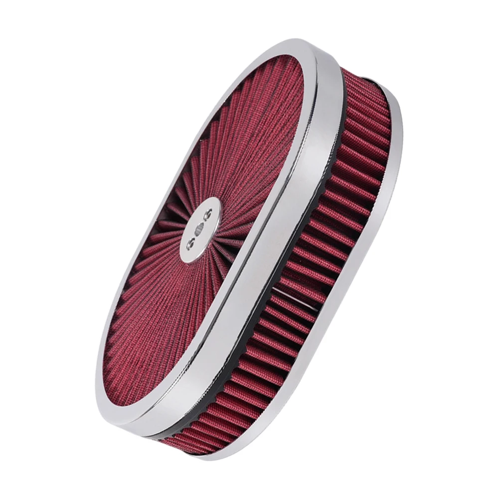 

Super Flow Thru 12 Oval Washable Air Cleaner for Chevrolet and For Ford Applications Where 5-1/8 Inch Carb Neck Is Required