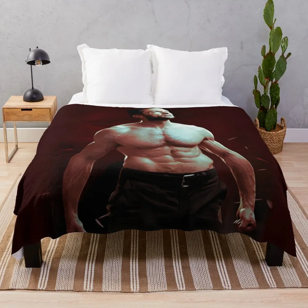 

Hugh jackman Throw Blanket Cozy Throw Blanket for Bed Sofa Chair