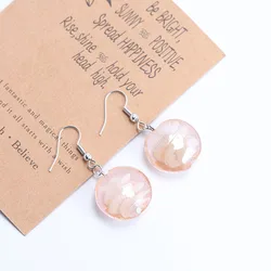 Qianbei promot Handmade Women's Romantic Elegant Classic Dangle Shell Murano Glass Earrings HOT